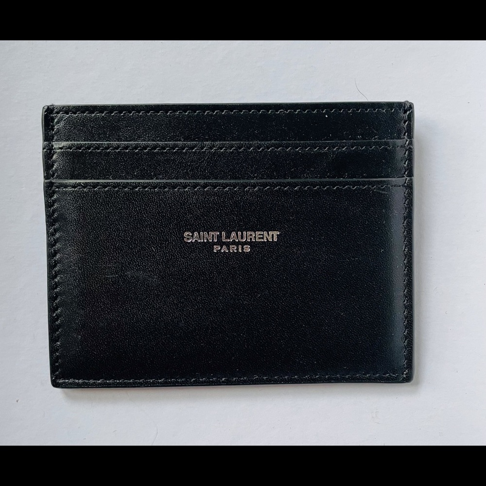 SAINT LAURENT PARIS CREDIT CARD CASE IN SMOOTH LEATHER